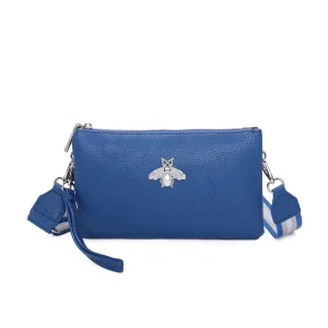 New Ladies Royal Blue Wristlet Cross Body Purse