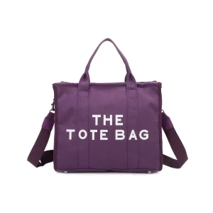 New Ladies Large Purple Tote Bag