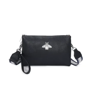 New Ladies Navy Blue Wristlet Cross Body Purse