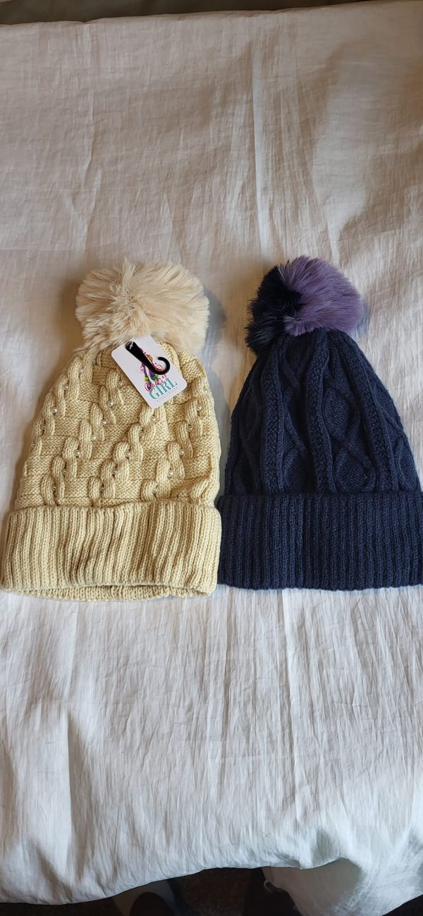 2 x hats Blue and Beige for only £7