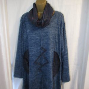 New Ladies Denim Marl Colourful Snood Jumper One Size fits sizes 16 18 20 22