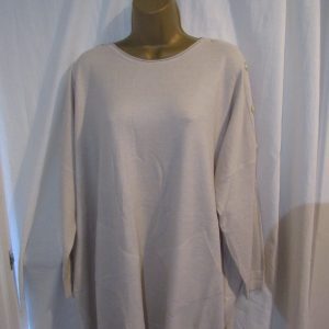 New Ladies Women Soft Beige Pocket Jumper One Size Fits size 16 18 20 22