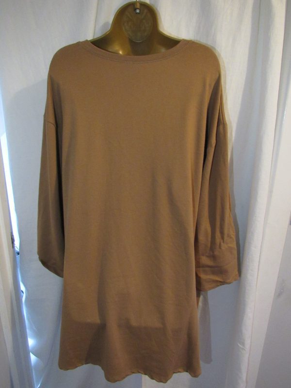 SALE SALE SALE New Ladies Camel Ruffle Side Tunic Top One Size fits sizes 18 20 22 NON RETURNABLE - Image 3