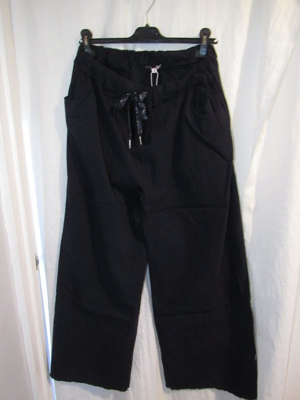 NEW Ladies Black Kick Flare Magic Trousers One size fits sizes 22-24 Size 3