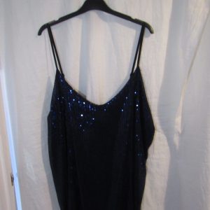 NEW Ladies Blue Sparkle Cami Top One Size fits size 18 20 22