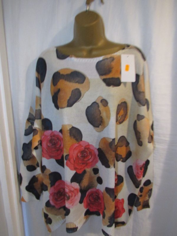 SALE SALE SALE New Ladies Shorter Length Rose Flower Jumper one size fits sies 18 20 22 NON RETURNABLE