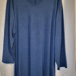 NEW Ladies V Neck Teal Soft Knit Dress One Size fits sizes 18 20 22 24