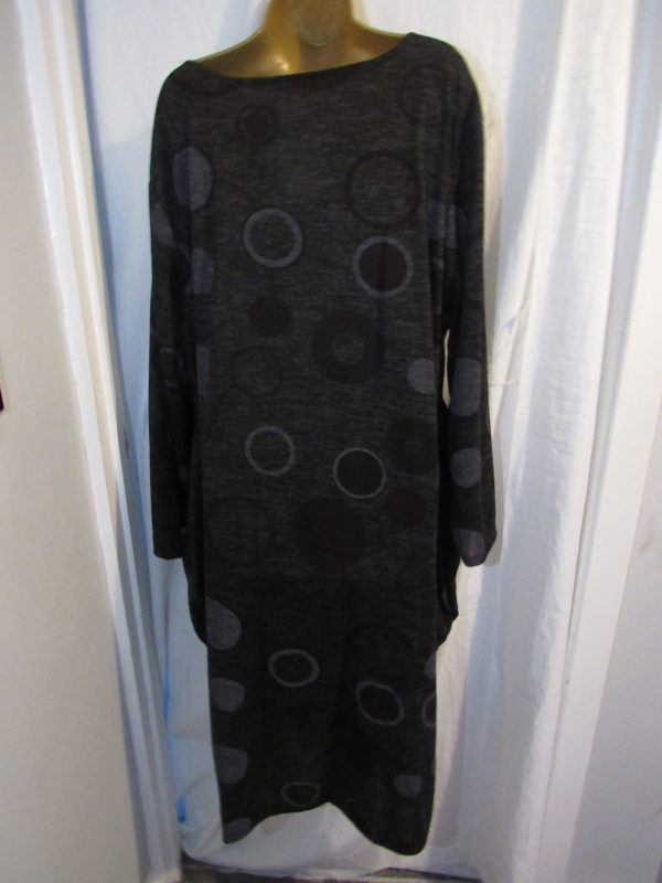 SALE SALE SALE NEW Ladies Black Circle Pocket Long Dress One Size Fits 20 22 24 Plus Size NON RETURNABLE - Image 3