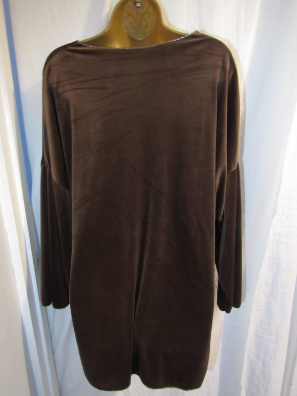 SALE SALE SALE NEW Ladies Brown Velvet Feel Heart Top One size fits sizes 16 18 20 NON RETURNABLE - Image 3