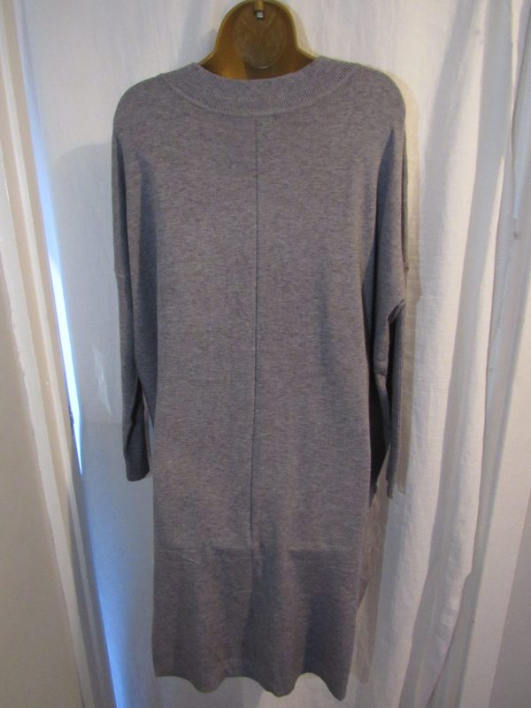 SALE SALE SALE New Ladies Grey Pocket Soft Longer Length Jumper One Size fits sizes 18 20 22 - Image 3