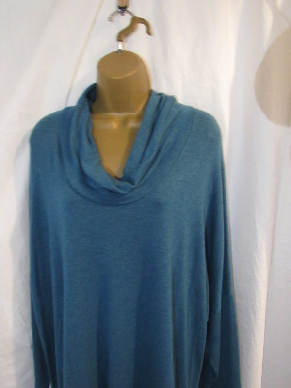 SALE SALE SALE NEW Ladies Teal Cowl Neck Soft Jumper One Size Fits 18 20 22 NON RETURNABLE - Image 2