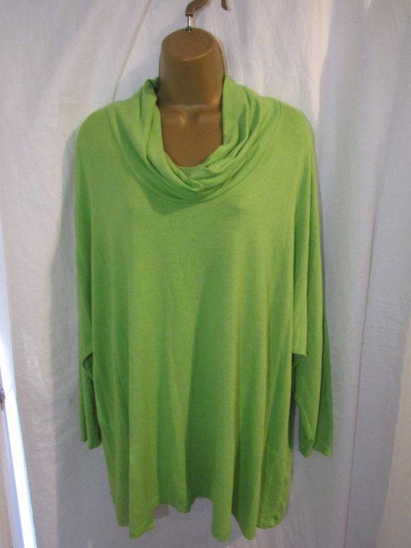 SALE SALE SALE NEW Ladies Lime Cowl Neck Soft Jumper One Size Fits 18 20 22 NON RETURNABLE