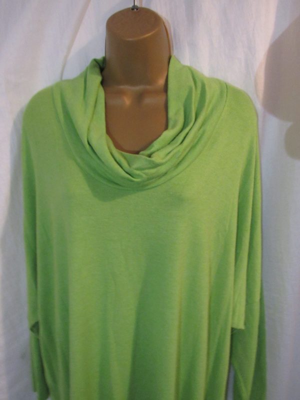 SALE SALE SALE NEW Ladies Lime Cowl Neck Soft Jumper One Size Fits 18 20 22 NON RETURNABLE - Image 2