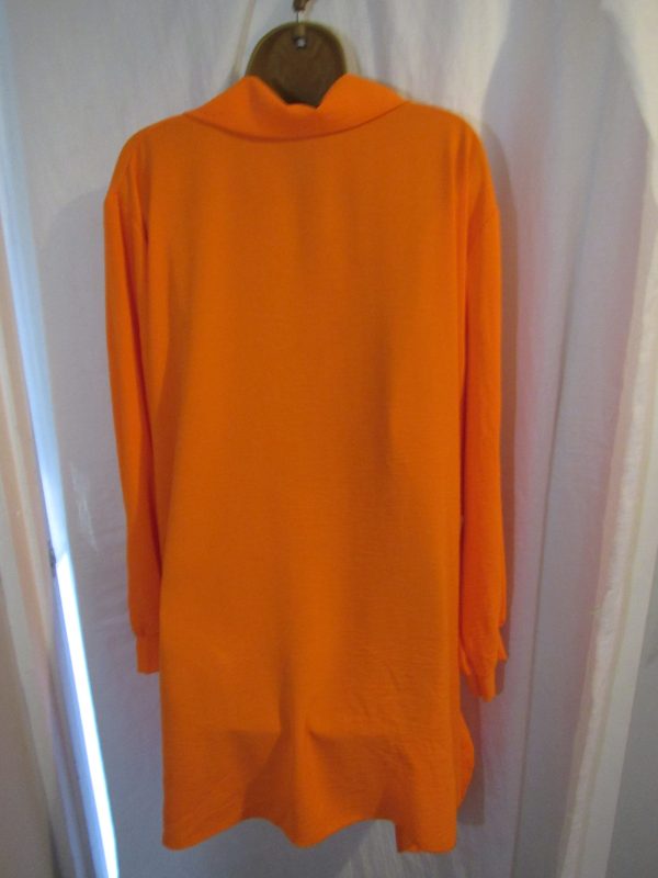 Ladies Women New Orange Button Up Shirt Plus One Size fits sizes 18 20 22 24 - Image 2