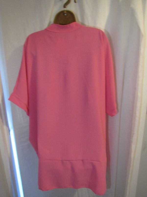 Ladies Women New Pink Plus Tunic Top One Size fits sizes 18 20 22 24 - Image 3