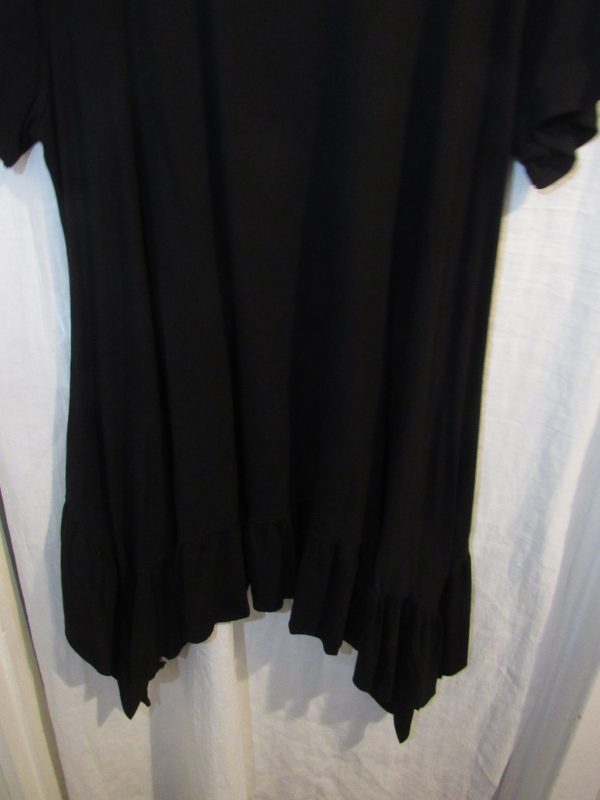 SALE SALE SALE New Ladies Black Frill Tunic Top One Size fits sizes 18 20 22 NON RETURNABLE - Image 5