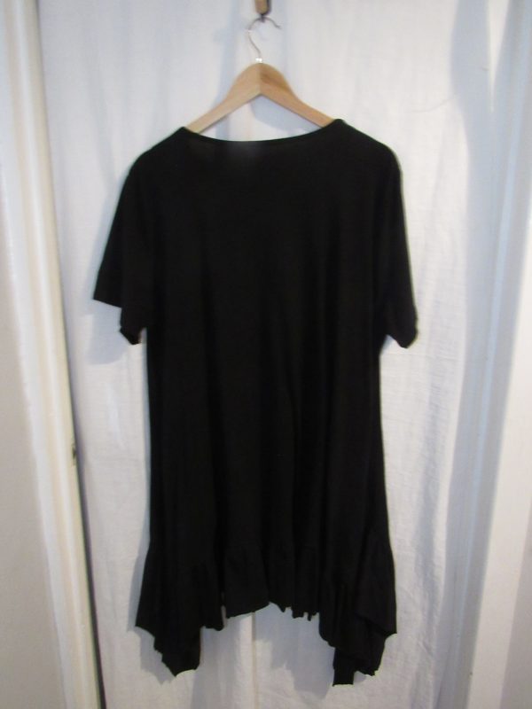 SALE SALE SALE New Ladies Black Frill Tunic Top One Size fits sizes 18 20 22 NON RETURNABLE - Image 6