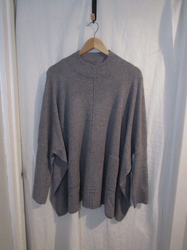 SALE SALE SALE New Ladies Grey Soft Pocket Jumper One Size fits sizes 18 20 22