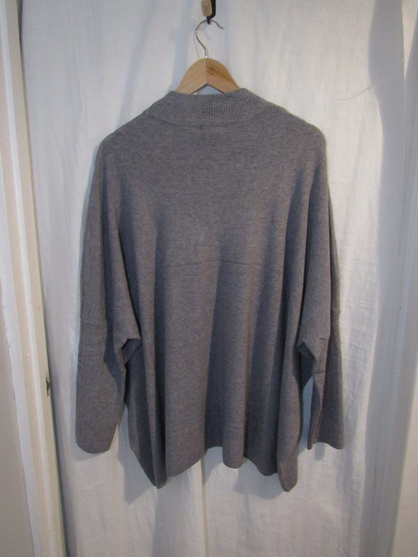 SALE SALE SALE New Ladies Grey Soft Pocket Jumper One Size fits sizes 18 20 22 - Image 5