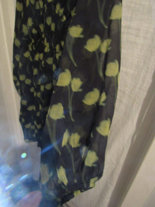 Topshop Curve Gathered Waist Print Green Mini Dress Size 16-18 Non returnable - Image 2