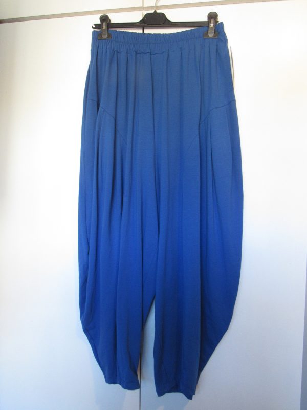 NEW Ladies Royal Blue Jersey Trousers One size fits sizes 18 20 22 - Image 2