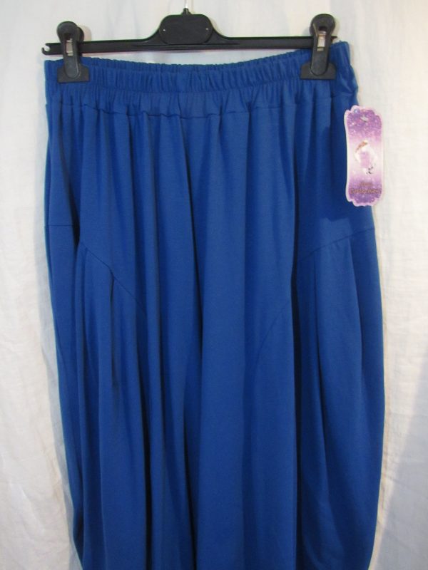 NEW Ladies Royal Blue Jersey Trousers One size fits sizes 18 20 22 - Image 3