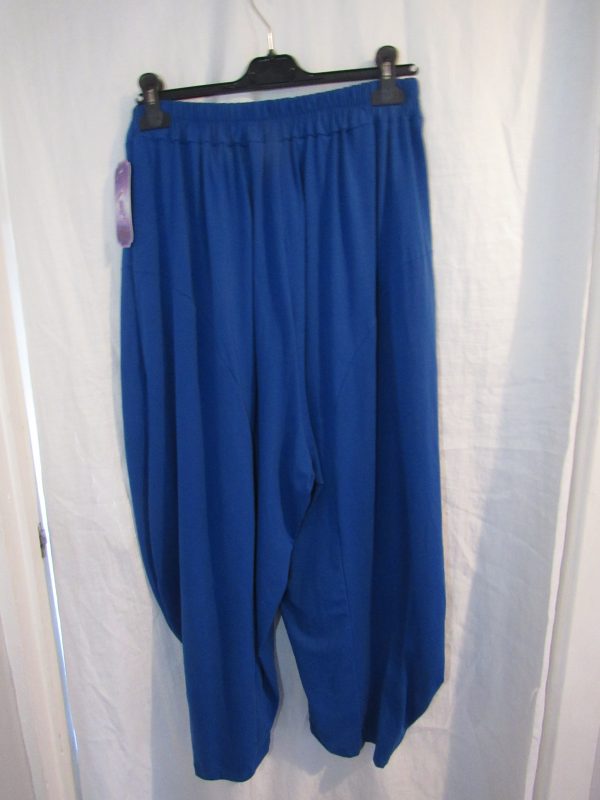 NEW Ladies Royal Blue Jersey Trousers One size fits sizes 18 20 22 - Image 5