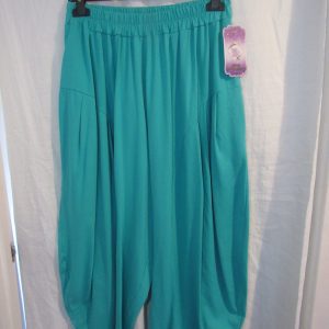 NEW Ladies Turquoise Jersey Trousers One size fits sizes 18 20 22