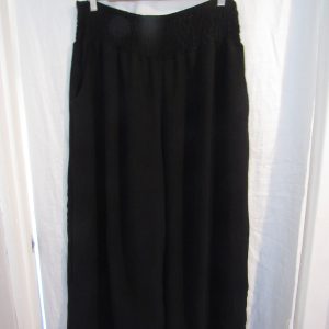 NEW Ladies Womens Black Palattzo Trousers One size fits sizes 18 20 22 24