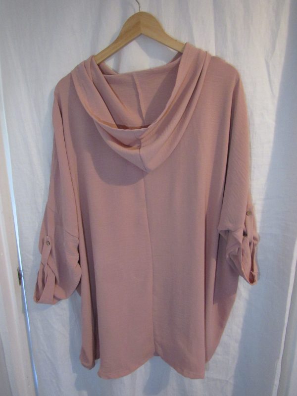 SALE SALE SALE New Ladies Pink Hooded Heart Tunic Top One Size fits sizes 18 20 22 NON RETURNABLE - Image 4