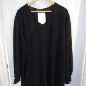 New Ladies Black V Neck Top One size fits sizes 18 20 22
