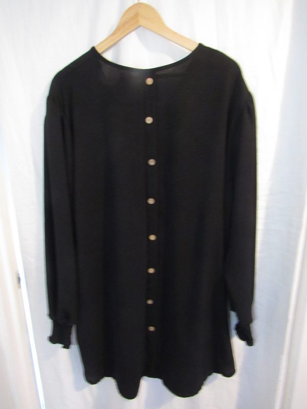 New Ladies Black V Neck Top One size fits sizes 18 20 22 - Image 3