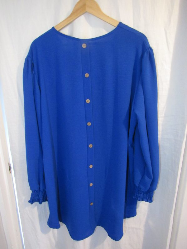 New Ladies Royal Blue V Neck Top One size fits sizes 18 20 22 - Image 4