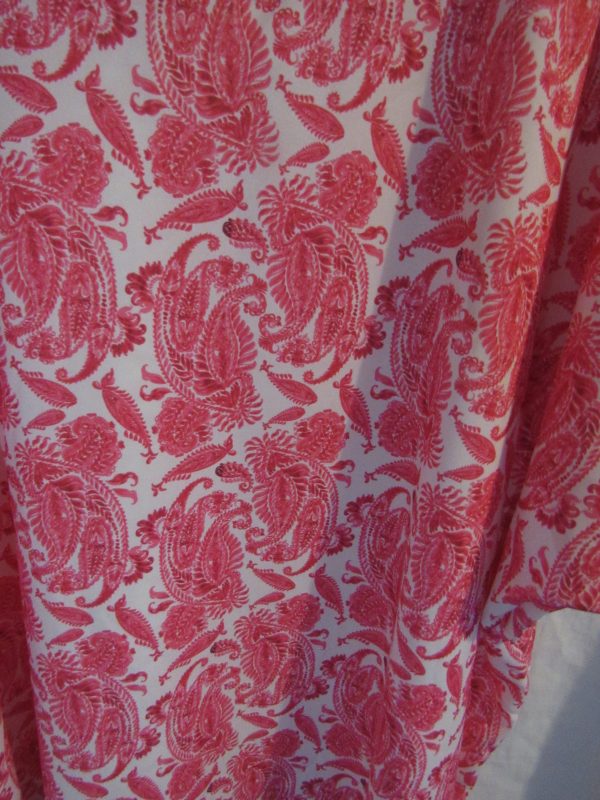 NEW Ladies Women Cerise Pink Print V Neck Tunic Top One Size fits sizes 18 20 22 24 - Image 3