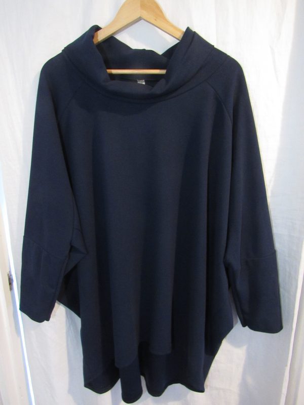 SALE SALE SALE New Ladies Navy Blue Cowl Neck Lightweight top One Size fits sizes 18 20 22 24 NON RETURNABLE - Image 3