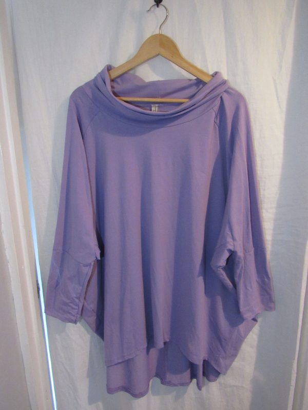 SALE SALE SALE New Ladies Purple Cowl Neck Jersey top One Size fits sizes 18 20 22 24 NON RETURNABLE