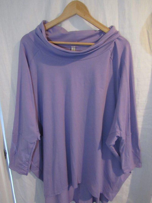 SALE SALE SALE New Ladies Purple Cowl Neck Jersey top One Size fits sizes 18 20 22 24 NON RETURNABLE - Image 2