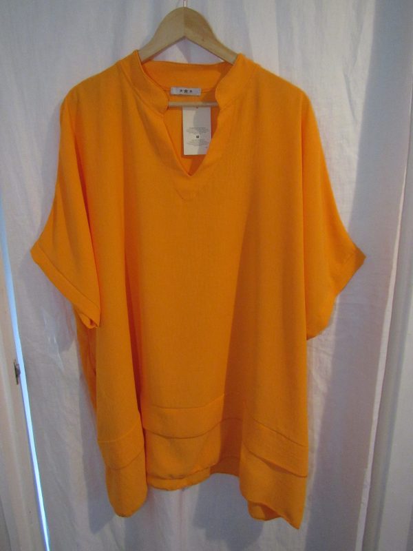 SALE SALE SALE Ladies Women New Orange Plus Tunic Top One Size fits sizes 18 20 22 24 NON RETURNABLE - Image 3