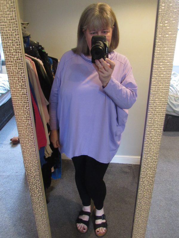 SALE SALE SALE New Ladies Purple Cowl Neck Jersey top One Size fits sizes 18 20 22 24 NON RETURNABLE - Image 4