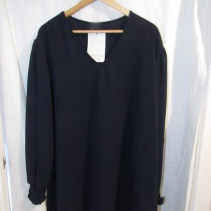 New Ladies Navy Blue V Neck Top One size fits sizes 18 20 22