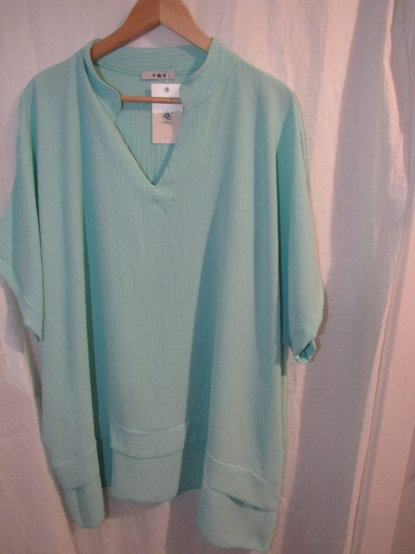 Ladies Women New Mint Plus Tunic Top One Size fits sizes 18 20 22 24 - Image 2