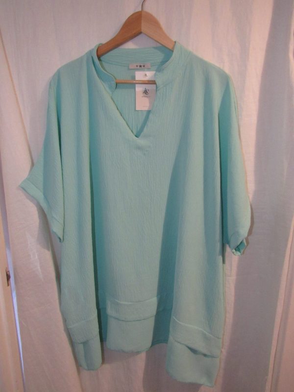 Ladies Women New Mint Plus Tunic Top One Size fits sizes 18 20 22 24 - Image 3