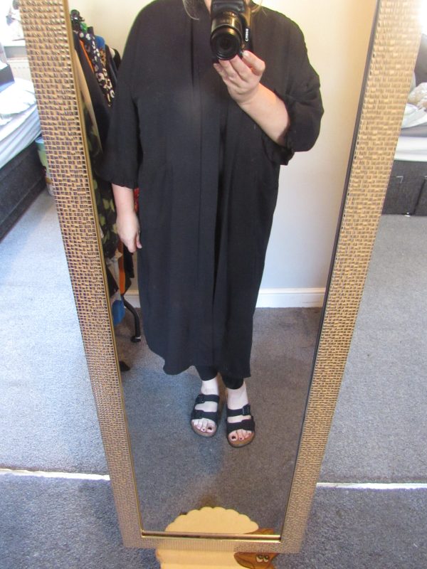 SALE SALE SALE New Ladies Black Frill Sleeve Long Kimono Plus One Size fits sizes 18 20 22 NON RETURNABLE - Image 7