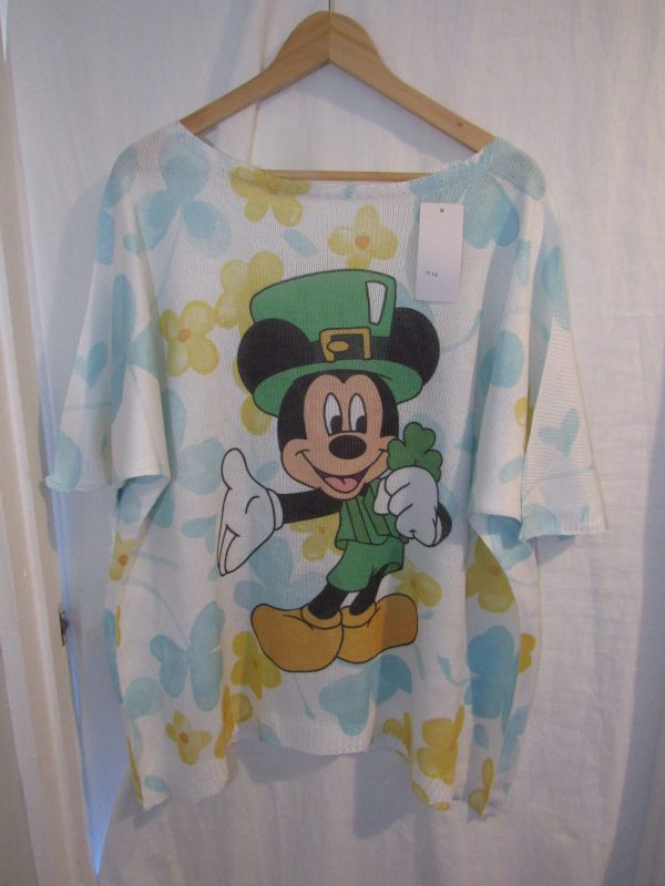 FAULT New Mickey Mouse Lightweight Jumper Short Sleeve One Size fits sizes 18 20 22 NON RETURNABLE - Image 5