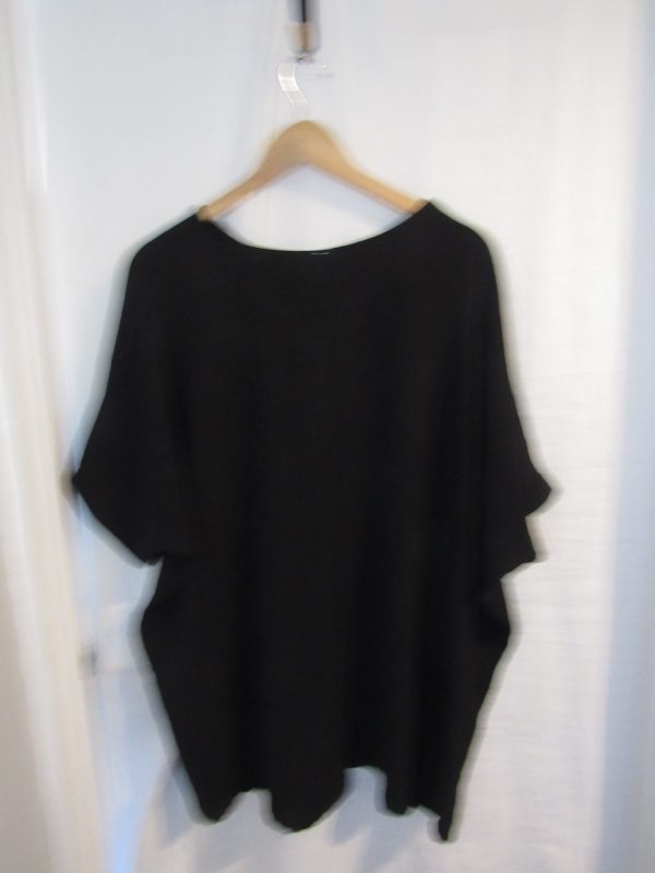 Ladies Women New Black Top One Size fits sizes 16 18 20 22 Shorter Length - Image 4