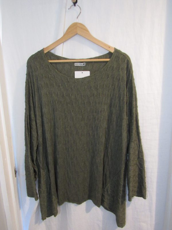 SALE SALE SALE NEW IN Khaki Waffle Soft Jumper One Size fits sizes 16 18 20 22