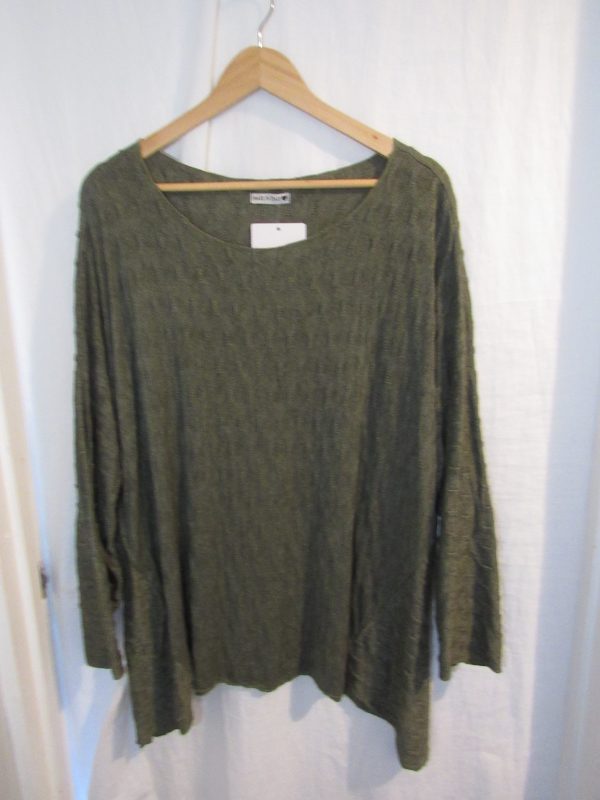 SALE SALE SALE NEW IN Khaki Waffle Soft Jumper One Size fits sizes 16 18 20 22 - Image 2