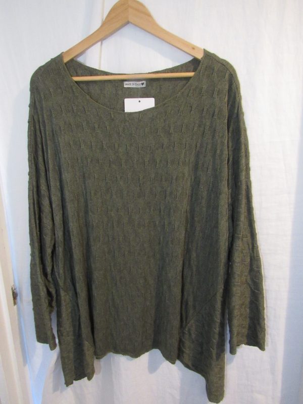 SALE SALE SALE NEW IN Khaki Waffle Soft Jumper One Size fits sizes 16 18 20 22 - Image 4