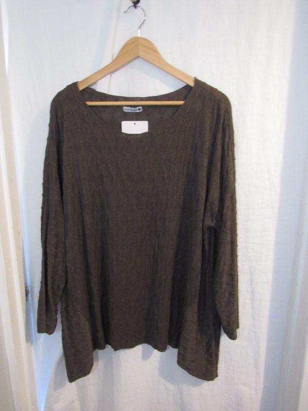 SALE SALE SALE NEW IN Brown Waffle Soft Jumper One Size fits sizes 16 18 20 22