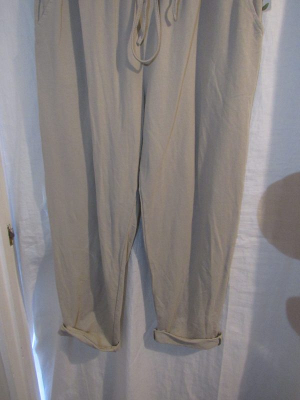 New Ladies Plain Joggers Beige One Size fits sizes 16 18 20 22 Size 2 - Image 4